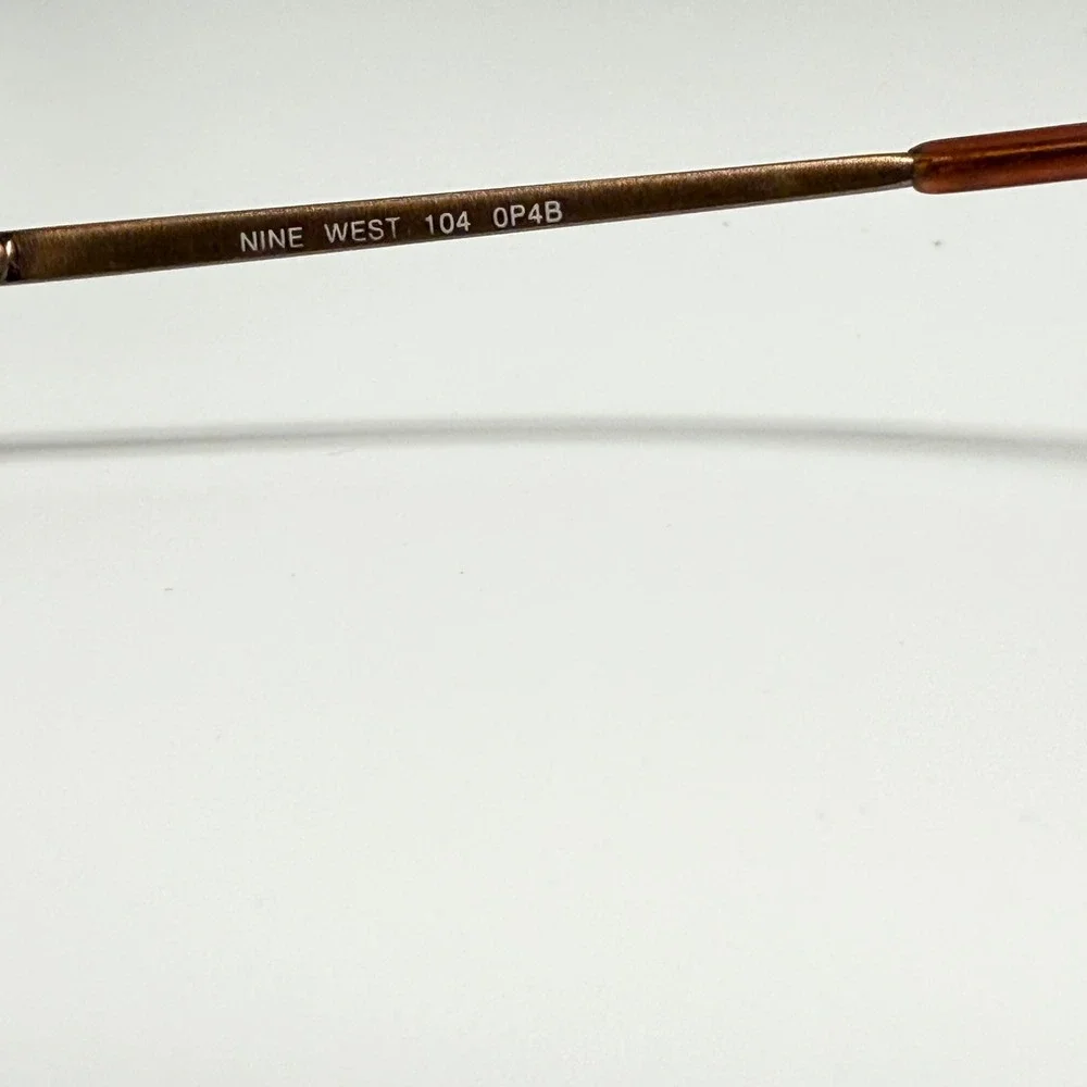 Nine West 104 0P4B Bronze Oval Metal Eyeglasses Frames 46-19-125 Vintage Style